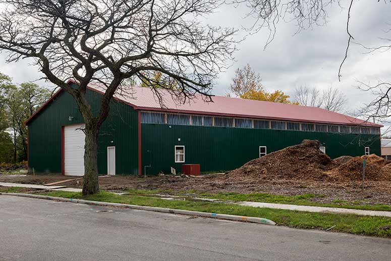 The new fish facility being built at Rid-All