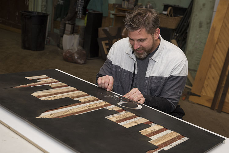 Dave working on a piece at SoulCraft_Cleveland