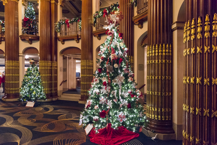 Cleveland Play House’s Festival of Trees in the Allen Theater Lobby