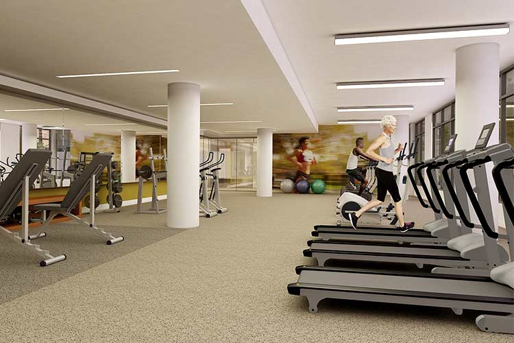 4,000 sq ft Fitness Center