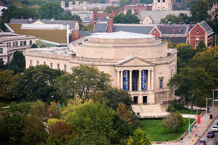 View of Severance Hall from One University