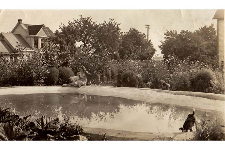 The pool at Lou Goodwin’s house