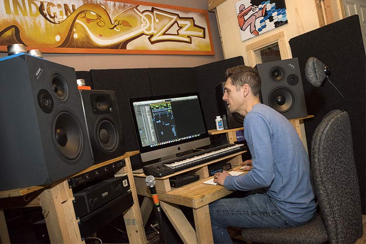 Doc Harrill in the Fresh Lab recording studio