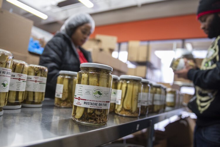 Randy’s Pickles produces 3,000 cases a week at Central Kitchen.