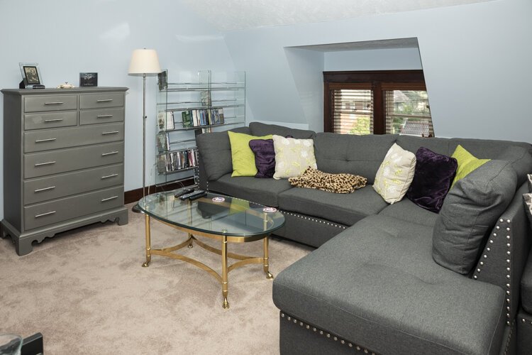 The upstairs living room within the master bedroom