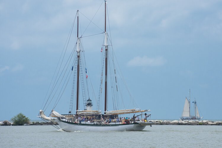 The USA schooner Appledore V out of Bay City, Michigan