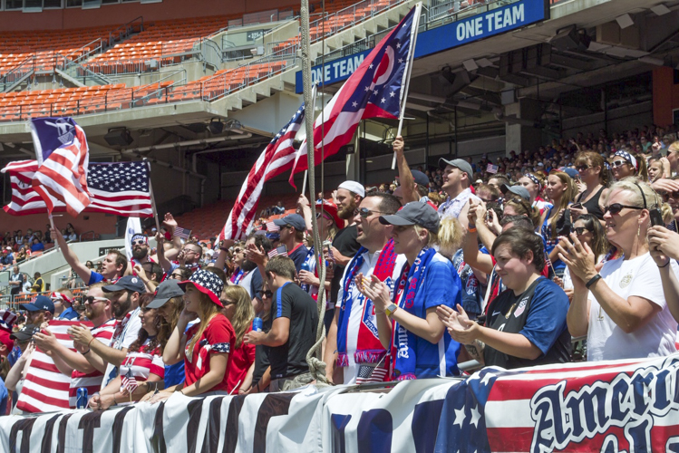 American Outlaws Enjoying Soccer In Cleveland