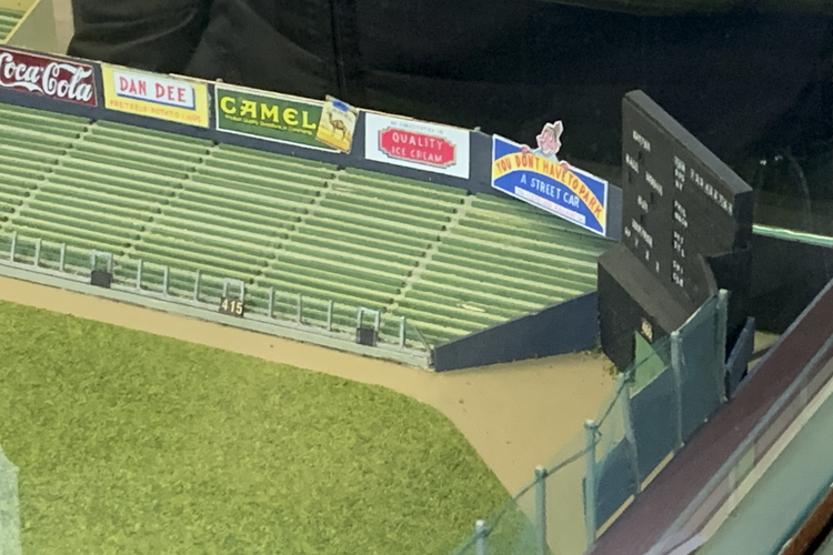 Detail of the League Park 1/16th scale model by Larry Walcheck