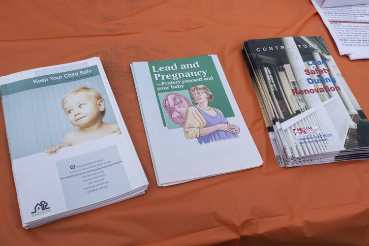 Lead poisoning information given out by the city of Cleveland Department of Public Health at a recent event in Public Square.
