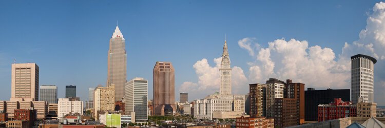 View from the rooftop of the Bridgeview Apartment building on West Ninth Street in 2011.