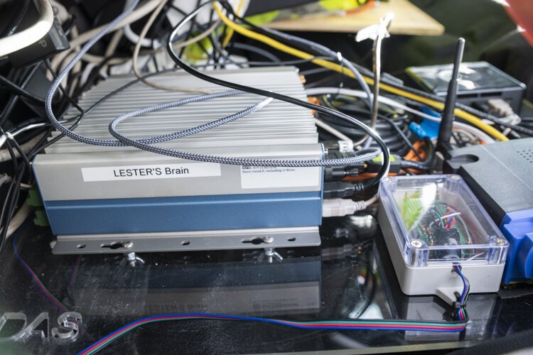 The "brain" behind the machine that runs the robotic arm, dubbed Lester.