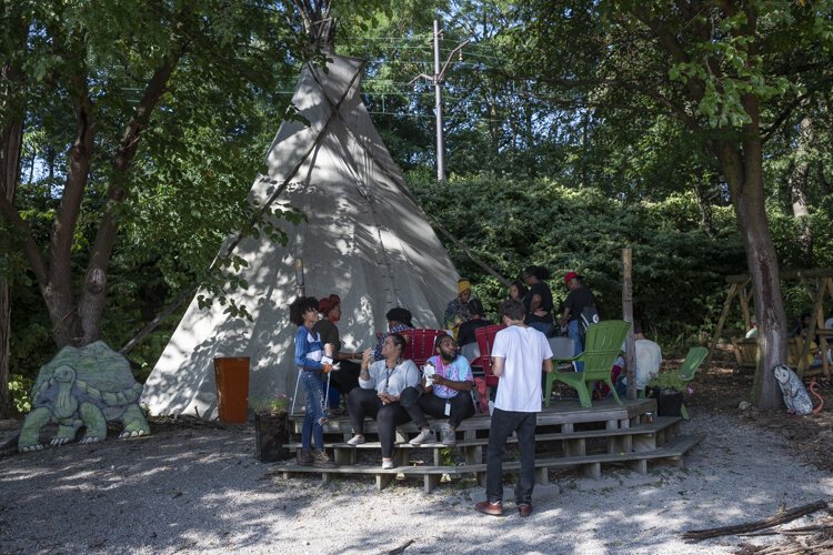 Guided meditations were offered at Fresh Fest.