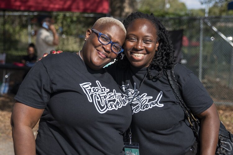 Fresh Fest event coordinator Windi Moore and Kim Foreman, executive director for Environmental Health Watch.