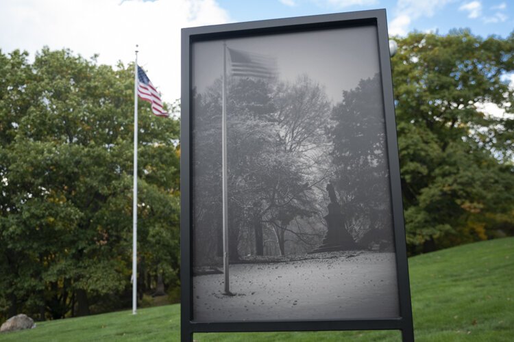 Artist, Michael Weil spent solitary evenings locked inside the gates of Lake View Cemetery photographing the spectacular monuments, grounds and the mood of our cemetery for this Moonlight in the Gates Exhibit.