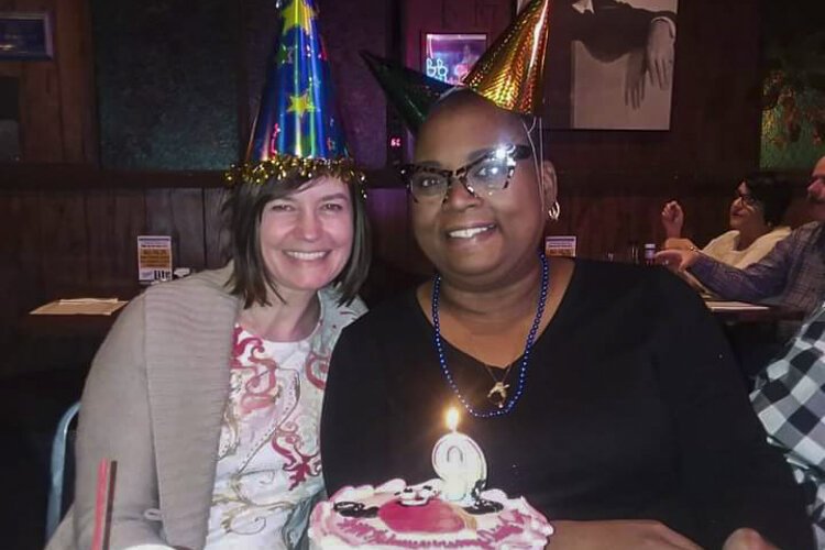 La’Tanya (right) and her donor, Christy Crocker.