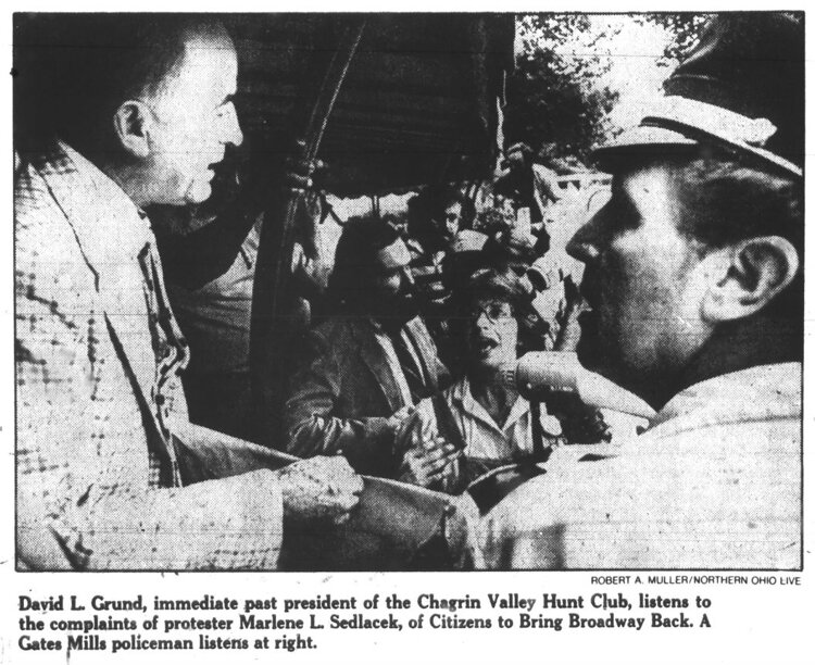 Plain Dealer coverage of one of the Buckeye Woodland Community Congress’ protests from April 1982, where protesters crashed a SOHIO board meeting.