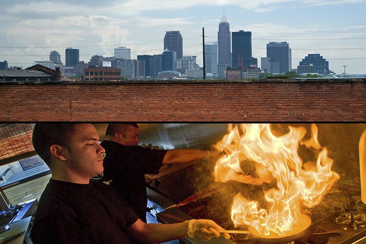 Top: September 2011 – Barroco Grill  -- Bottom: July 2011 – City view from the Old Leff Electric Building