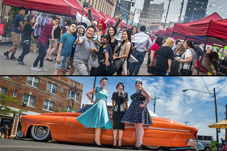 Top: July 2015 – Night Market -- Bottom: August 2015 – Car Kulture in Lakewood