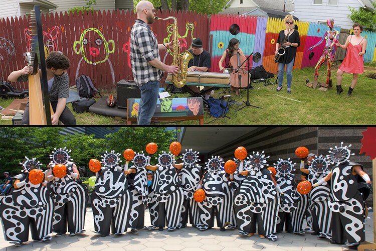 Top: May 2017 – Up House at Rooms to Let -- Bottom: March 2017 – Parade the Circle