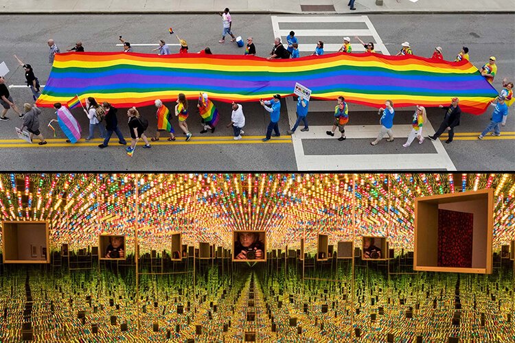 Top: May 2018 – PRIDE in the CLE -- Bottom: July 2018 – Yayoi Kusama - Infinity Mirrors at the Cleveland Museum of Art