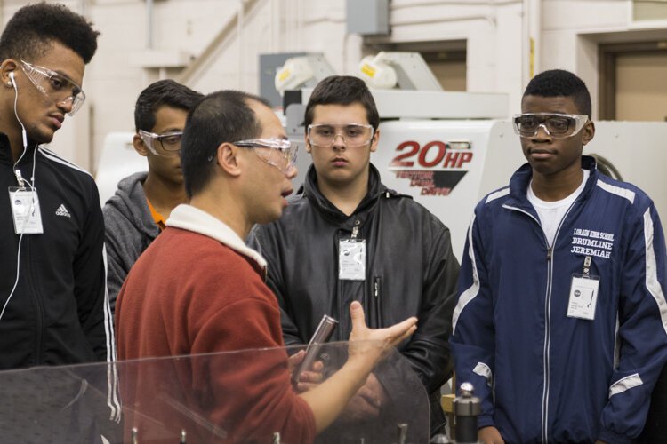 Students visit a factory in Northeast Ohio