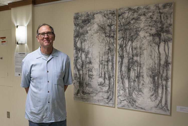 Artist Mark Badik at MetroHealth