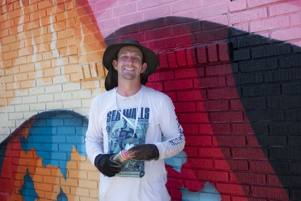 Artist Ricky Watts from San Francisco, CA at 6917 Carnegie Avenue.