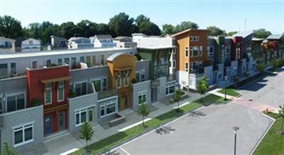 View of Battery Park townhomes