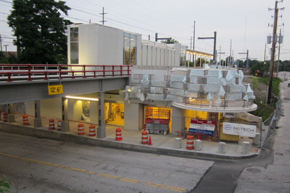 Little Italy-University Circle RTA Station construction photo