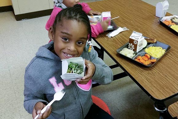 The Saint Francis partnership starts aptly enough in the school's cafeteria with microgreen salads purchased from CGP