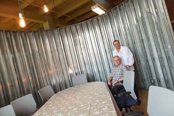 John Gorman and Jim Marchyshyn in oWOW’s new conference room at 78th Street Studios