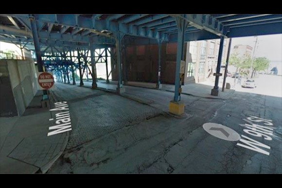 Top of Main Avenue looking west