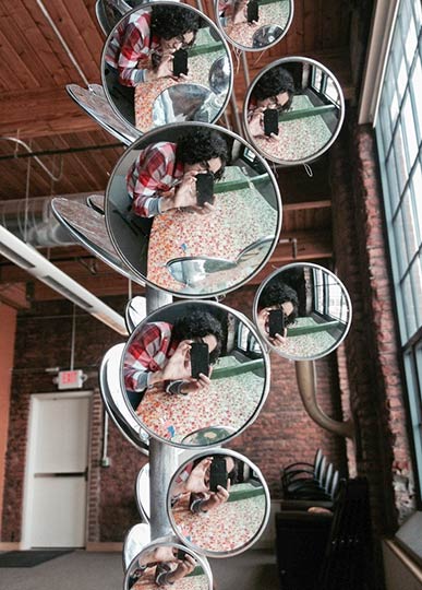 "Garden Mirrors" will be a 22-foot-high public art installation by Steve O'Hearn that will be placed outside the building