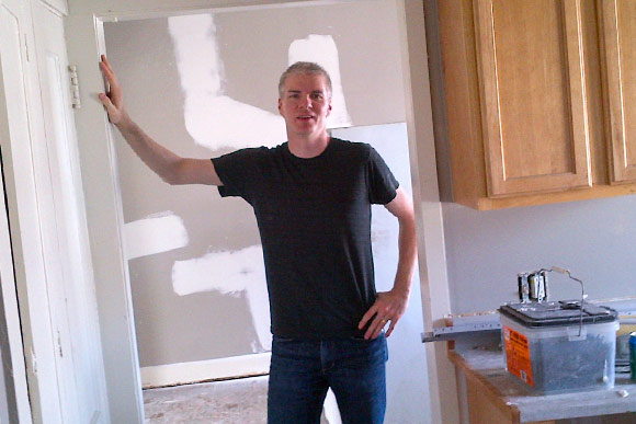 Brandon Chrostowski at the future home of the Edwins Second Chance Life Skills Cente