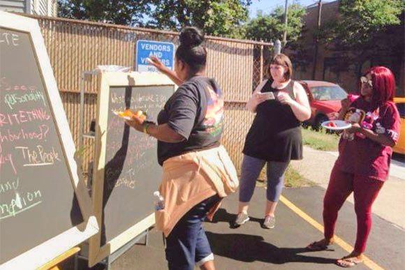 Neighbors share their answers to the question: "What makes a bus stop more than a bus stop?"