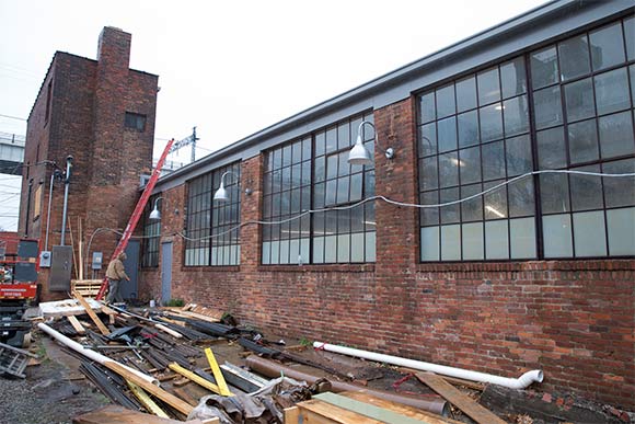 The 65,000-square-foot building sits on a 2.7 acre lot at 1831 Columbus Road in the Flats