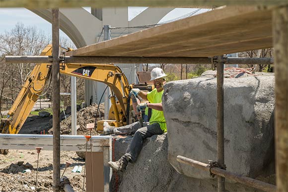 Rosebrough Tiger Passage during construction in April