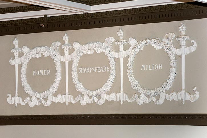 Olney mansion art gallery wall detail