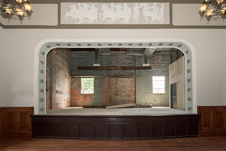 Olney mansion art gallery stage