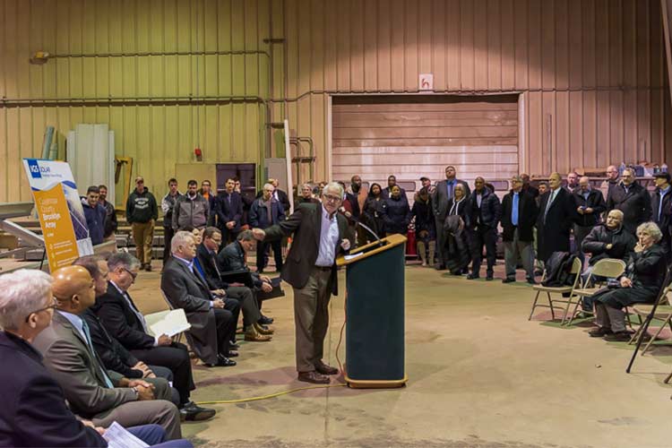 Brooklyn Landfill Solar Project unground breaking press event