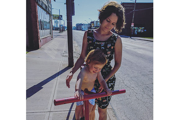 Nikki Yeager with her son