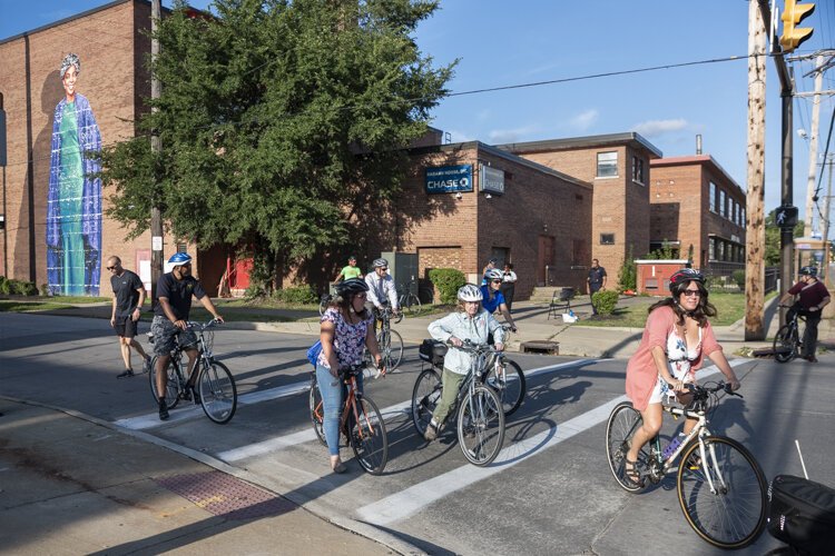A stop at Karamu House on the Ride + Learn: The Future of Fairfax bike tour