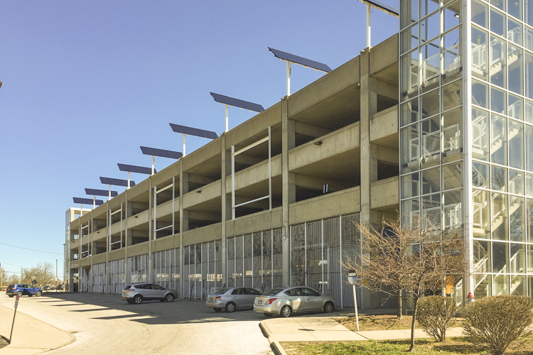 The parking garage off Tullamore Road
