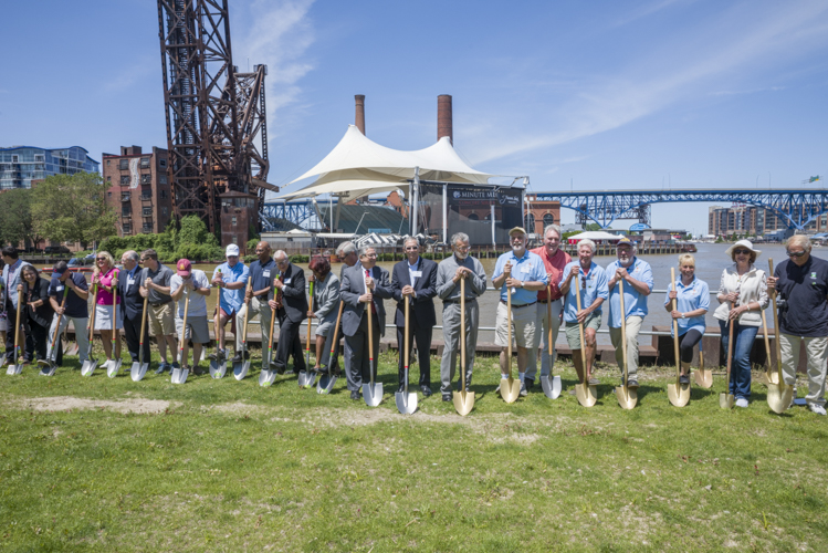Towpath Trail Groundbreaking at Settlers Landing in 2019