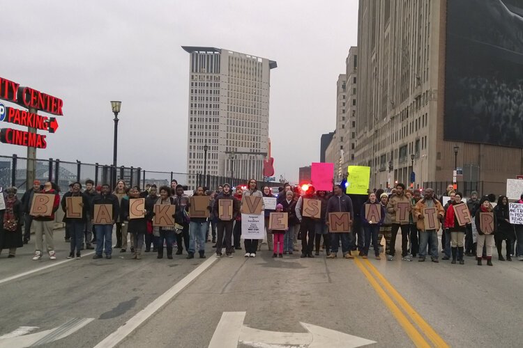 A Black Lives Matter protest in Cleveland in 2014.