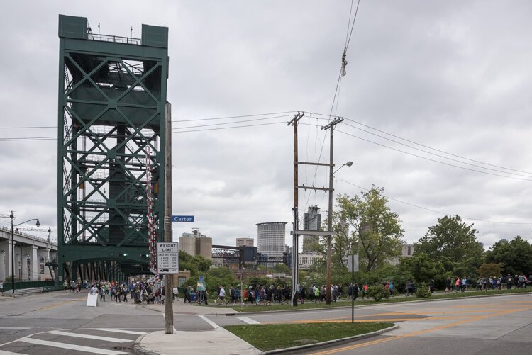Cloudy skies didn't discourage particpants in 2018's Centennial Trail 5K run/walk.