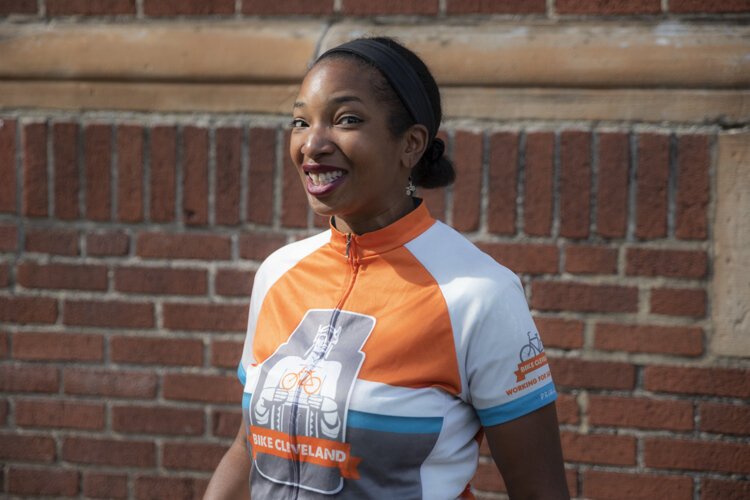 Deltrece Daniels, outreach coordinator at Bike Cleveland.