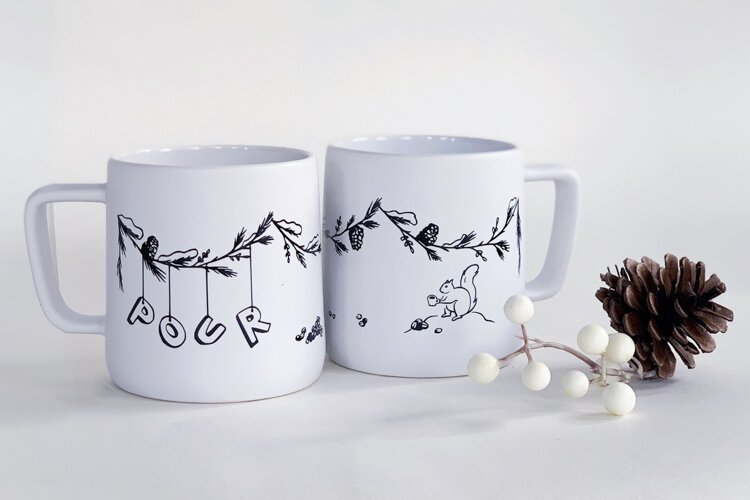 Pour's Holiday Mug set