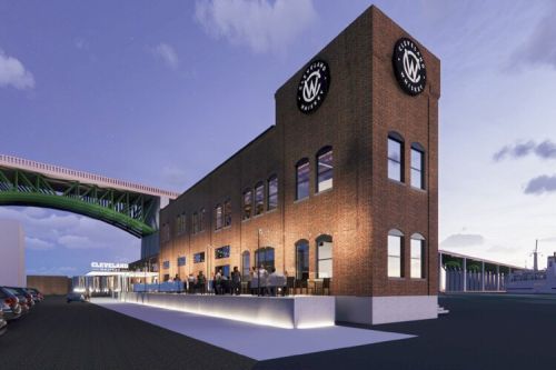Rendering of the building as home to Cleveland Whiskey