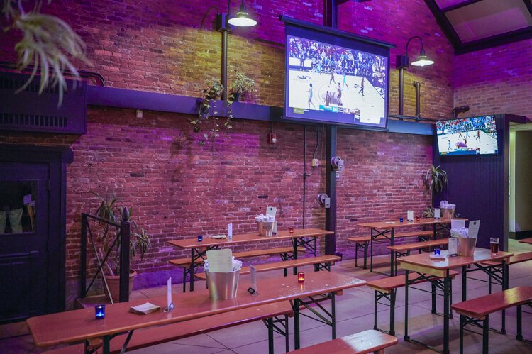 The renovated Beer Garden  at GLBC.